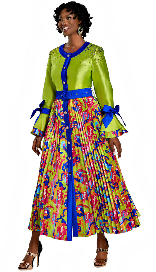 Donnavinci 1 Piece Dress 12095-MUL Size 10-24