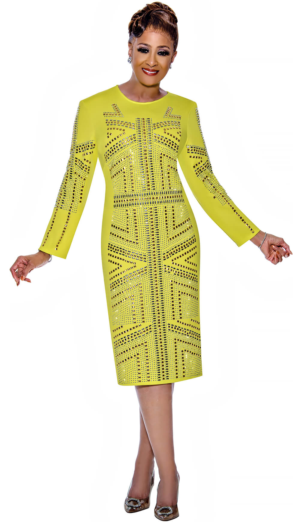 Dorinda Clark Cole 1 Piece Dress DCC5431-GR Size 8-26W