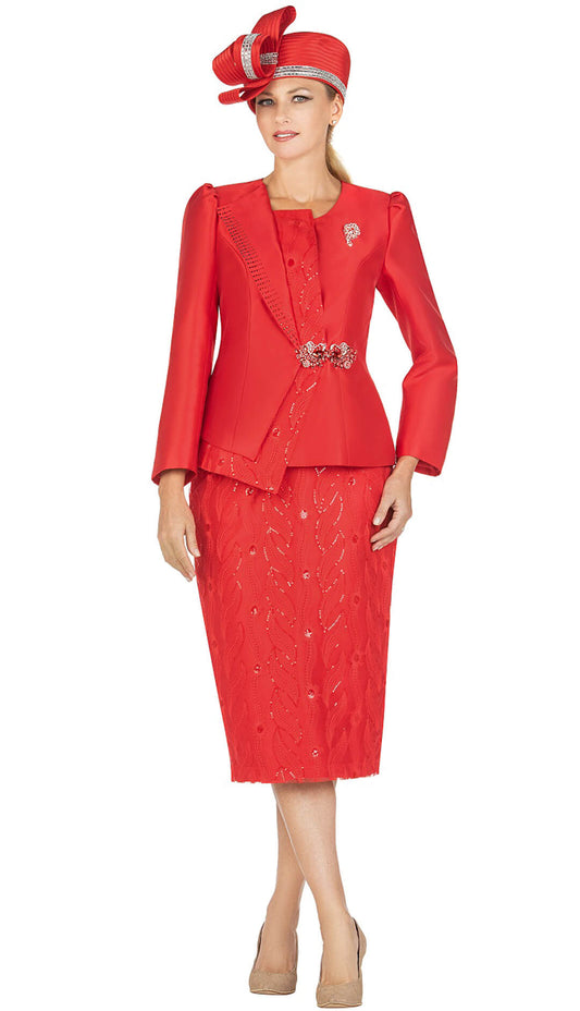 Giovanna 2 Piece Skirt Suit G1152-RD Size 14-24W
