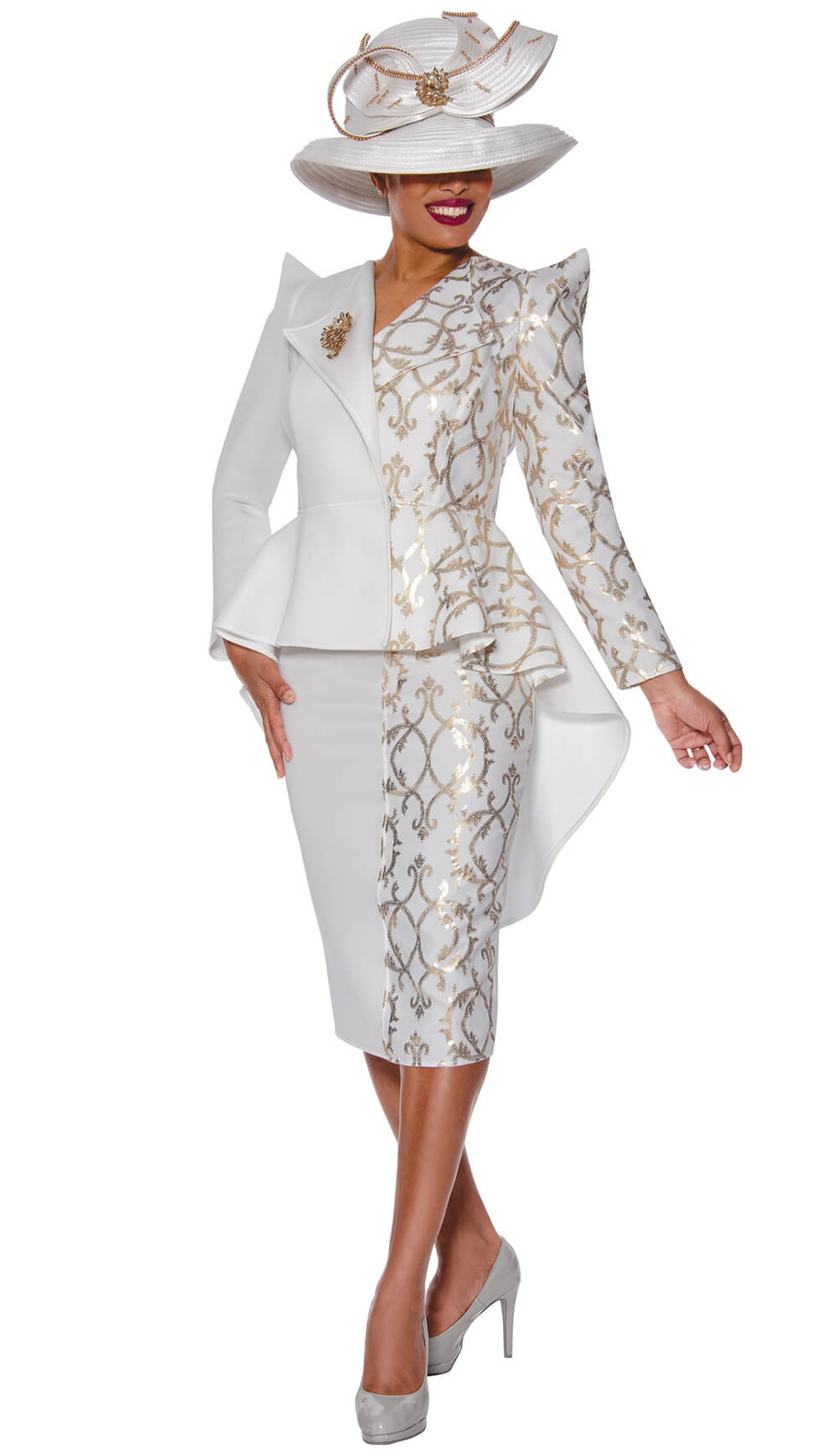 GMI 2 Piece Skirt Suit 9912-WH Size 8-30W – fitrite fashions