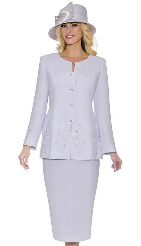 Giovanna 3 Piece Skirt Suit 0867-SIL Size 8-24W – fitrite fashions