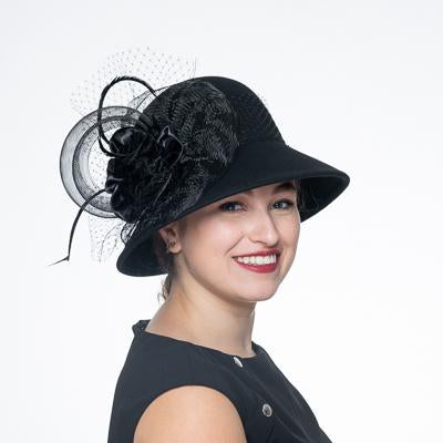 Dressy best sale black hats