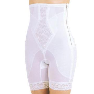 VINTAGE WHITE RAGO 6210 high waist long leg girdle w/ 4 garters 28 /M SIDE  ZIP $59.00 - PicClick