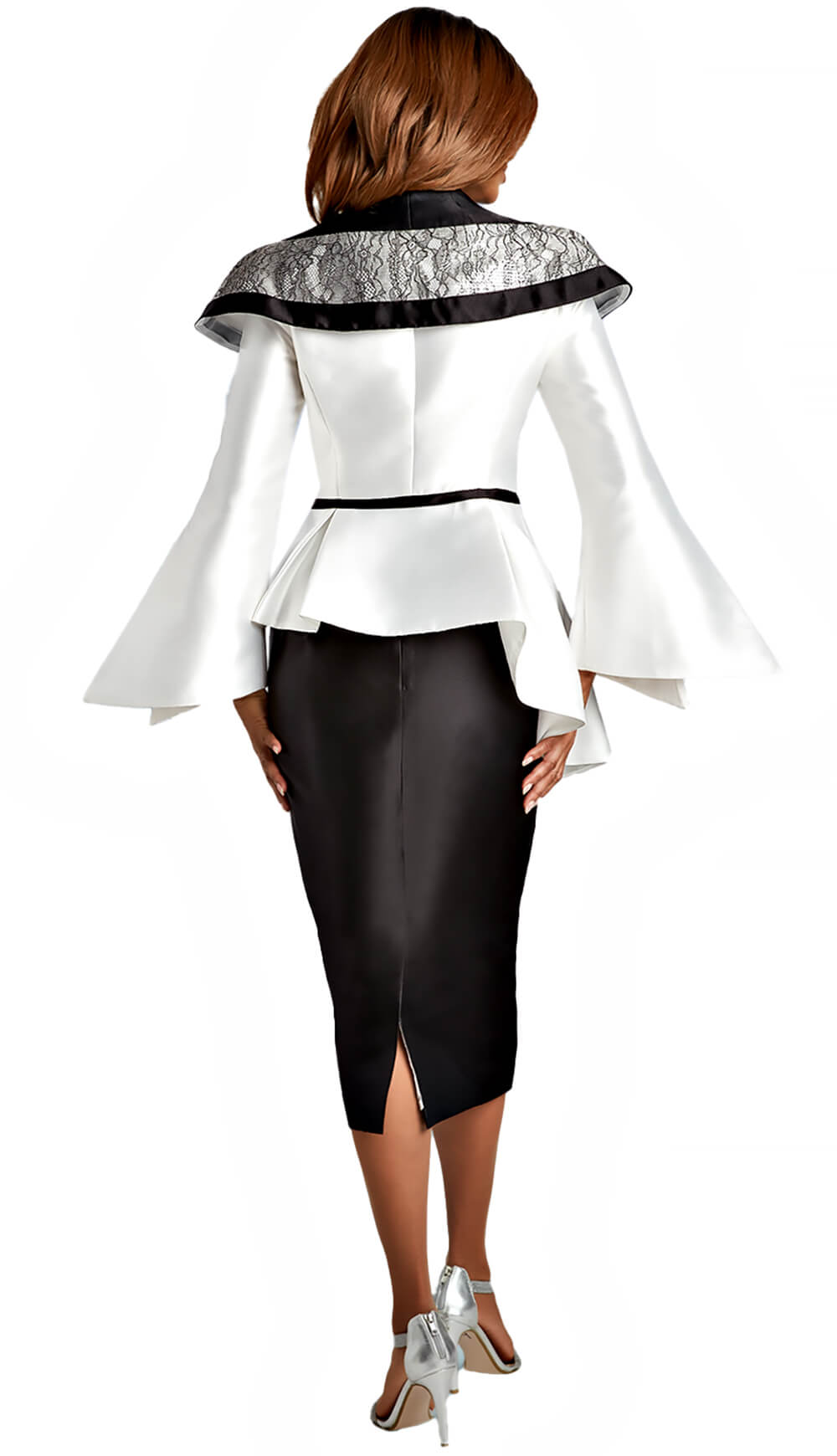 Donnavinci 2 Piece Skirt Suit 12080-BW Size 8-20