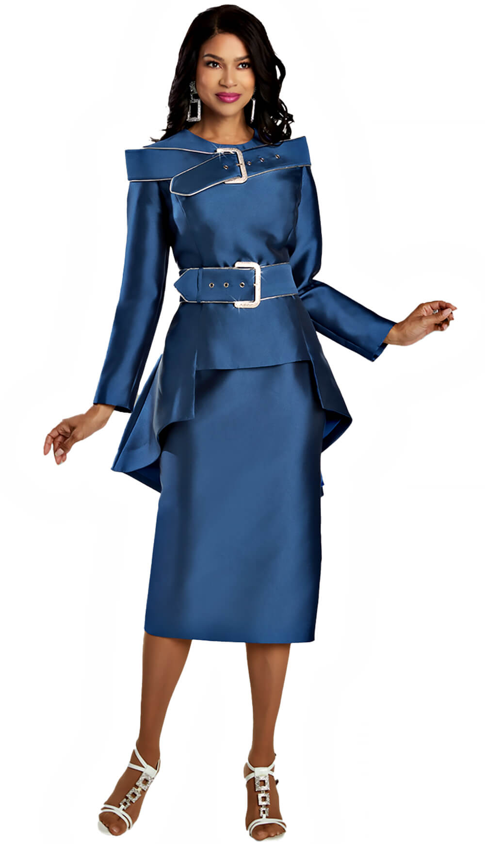 Donnavinci 2 Piece Skirt Suit 12102-NVY Size 8-20