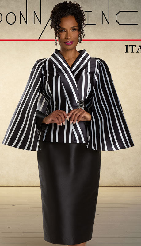 Donna Vinci 2 Piece Skirt Suit 12133-BW Size 8-20