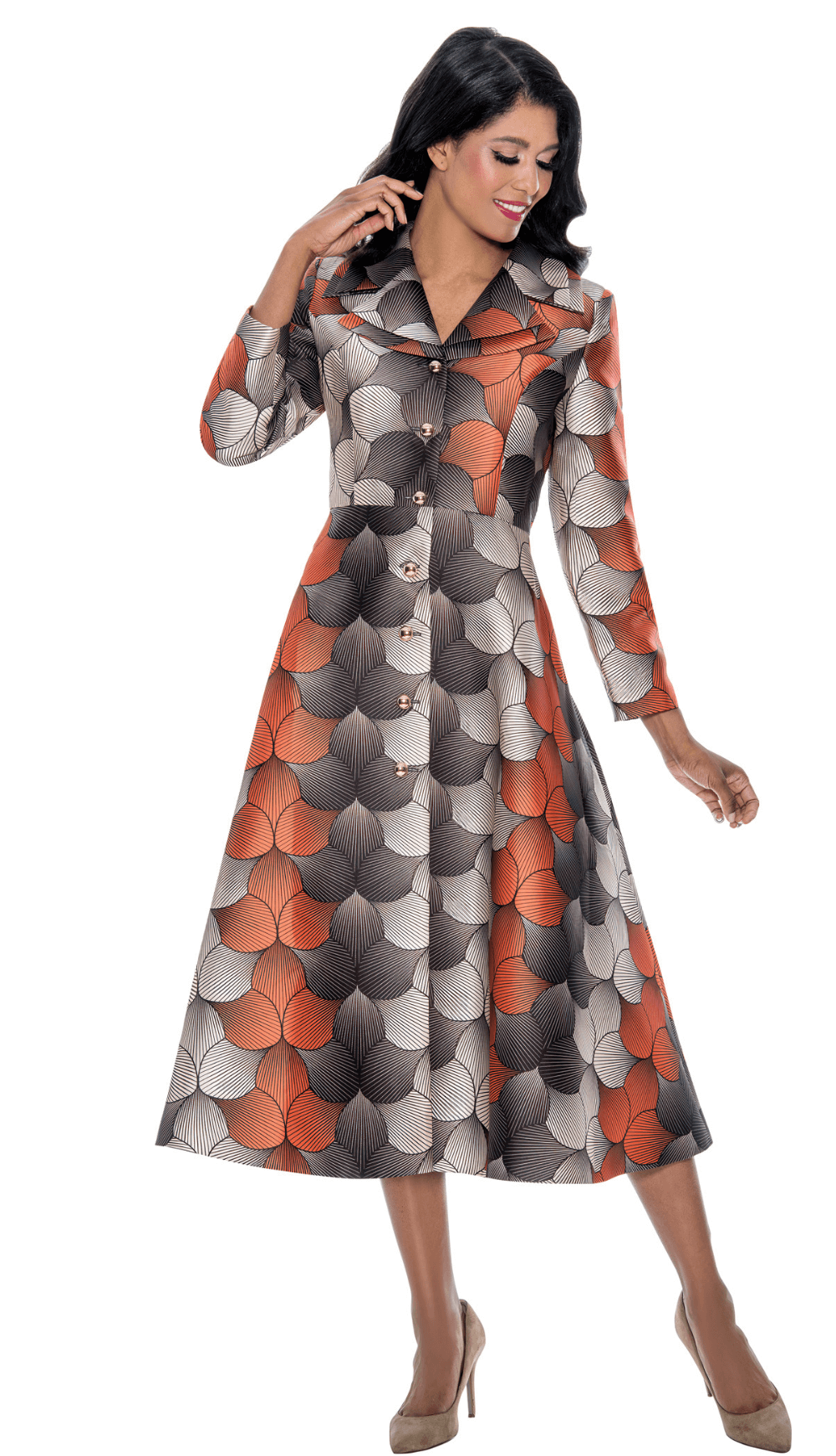 Dress By Nubiano 1 Piece Dress 12421-BM Size 8-26W