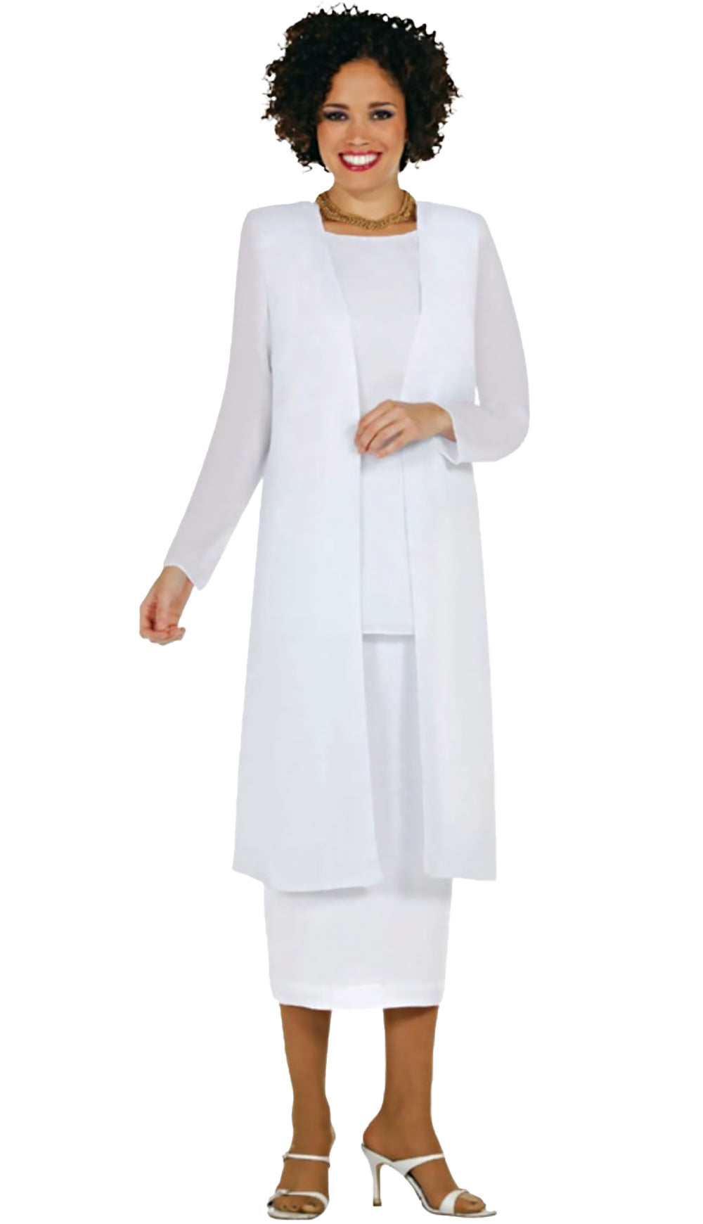 Misty Lane 3 Piece Dress 13058 White Size 12