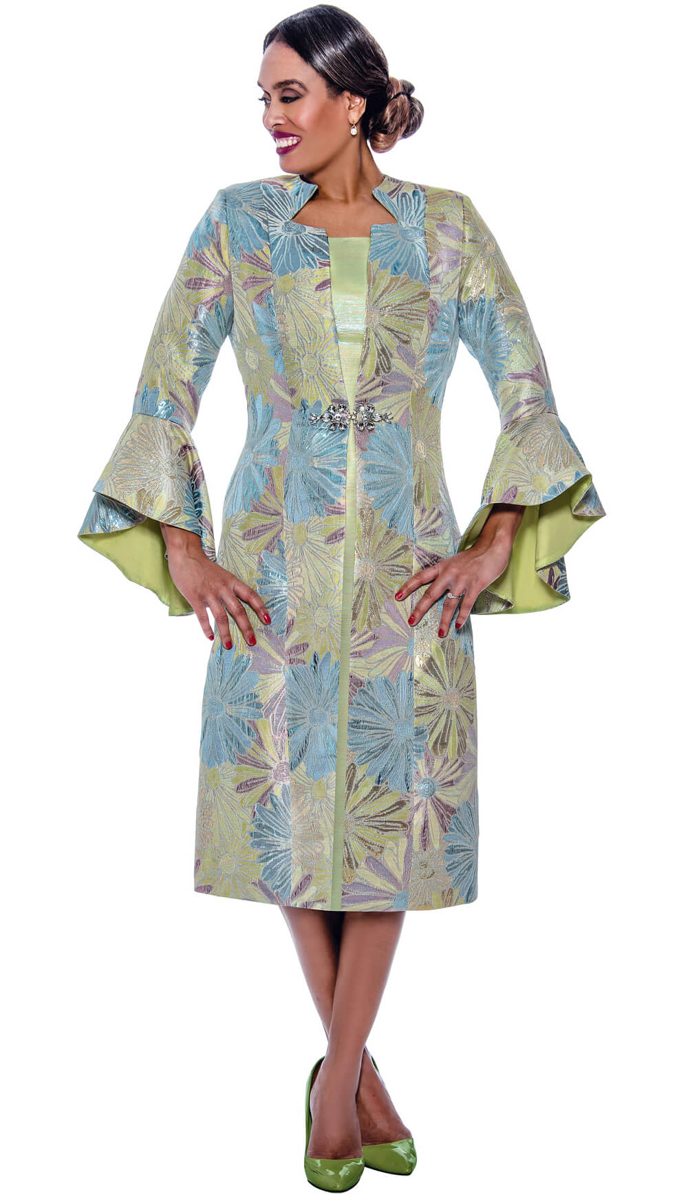 Divine Queen Dress & Jacket 2342-MUL Size 8-30W