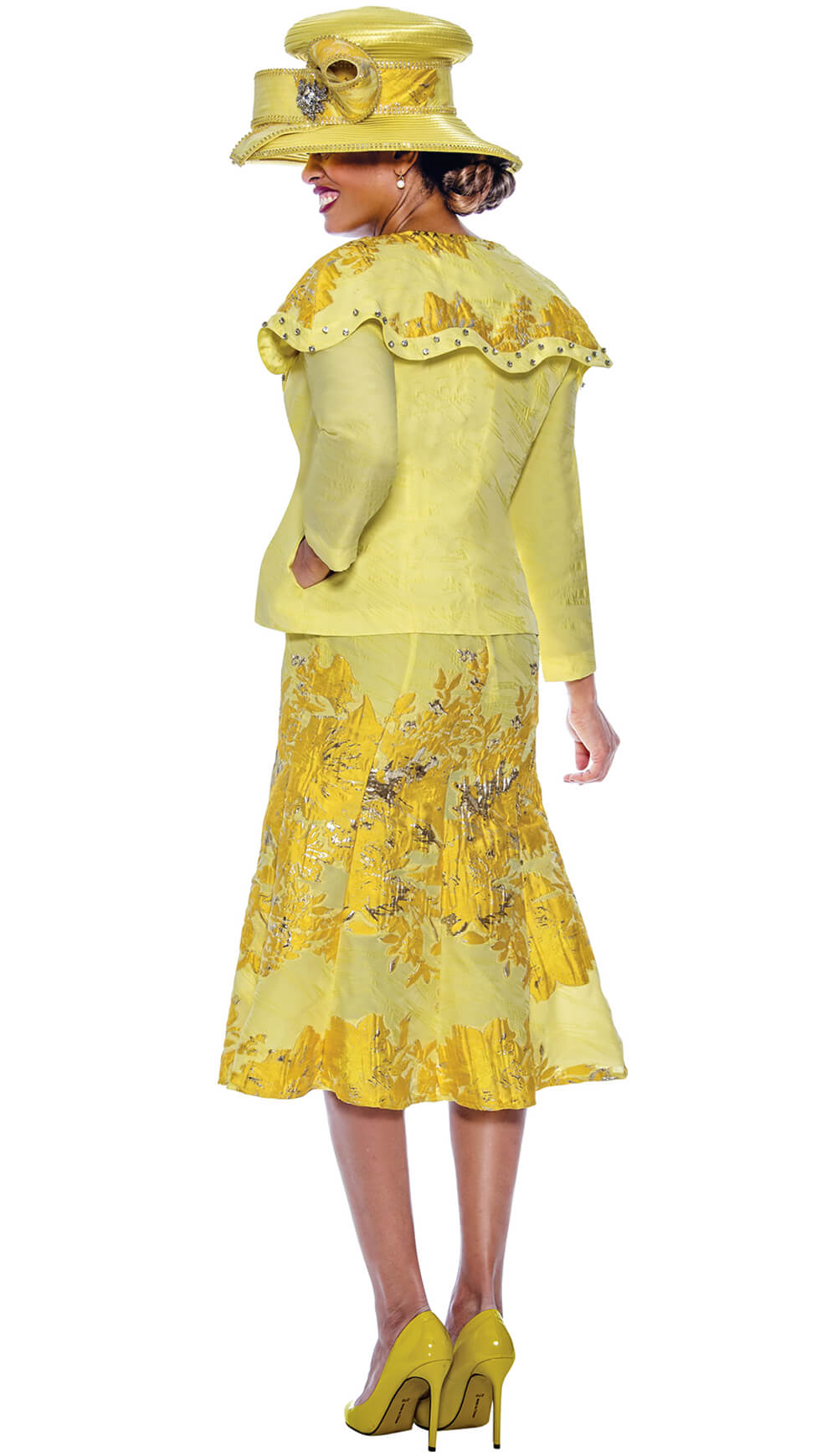 Divine Queen Dress & Jacket 2392-YEL Size 8-30W