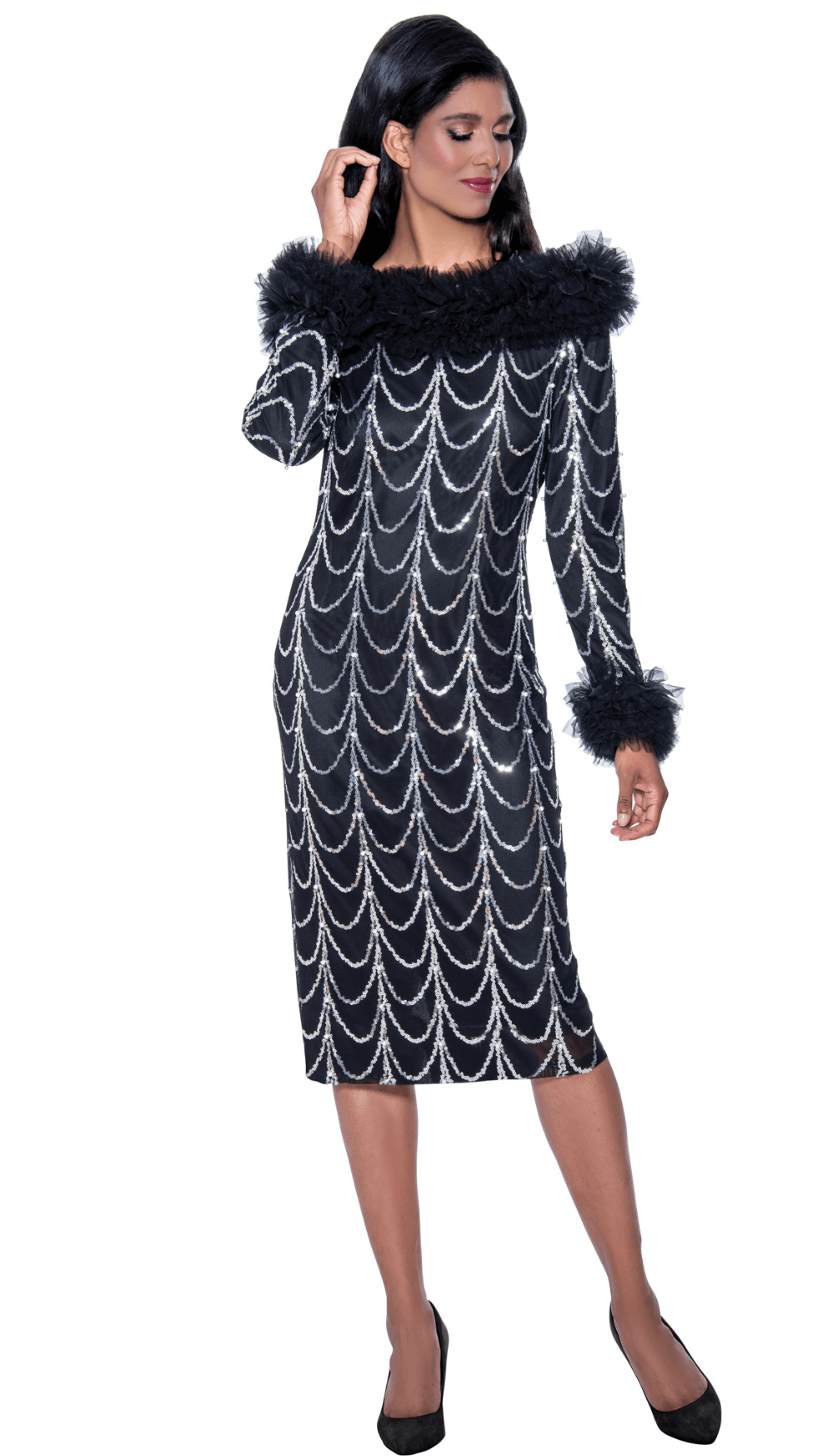 Dorinda Clark Cole 1 Piece Dress DCC309271-BLK Size 8-26W