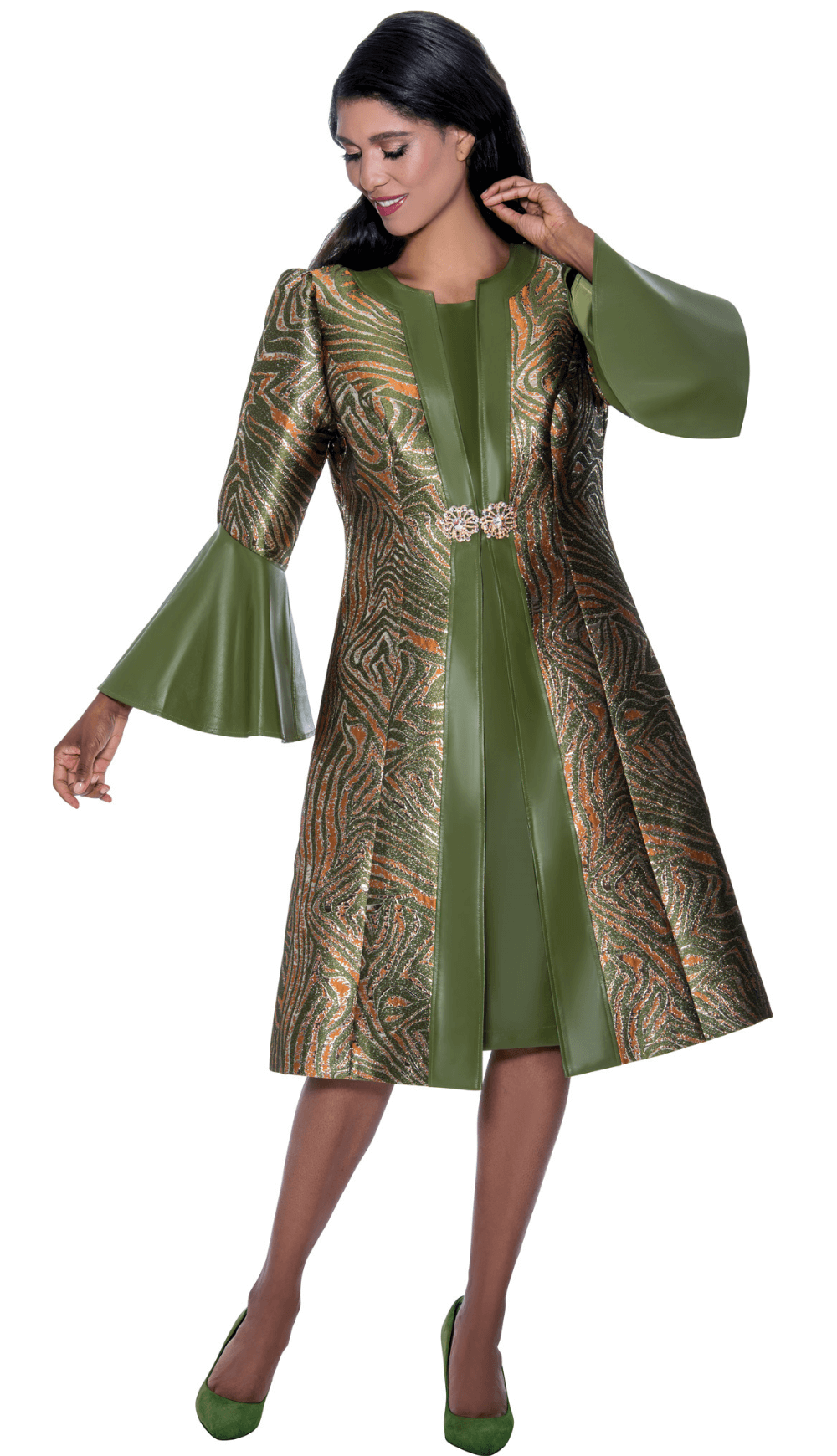 Dorinda Clark Cole 2 Piece Dress & Jacket  DCC309312-OL Size 8-26W