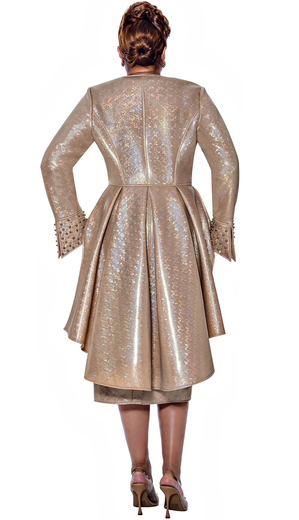 Dorinda Clark Cole 2 Piece Skirt Suit DCC5402-CH Size 8-26W