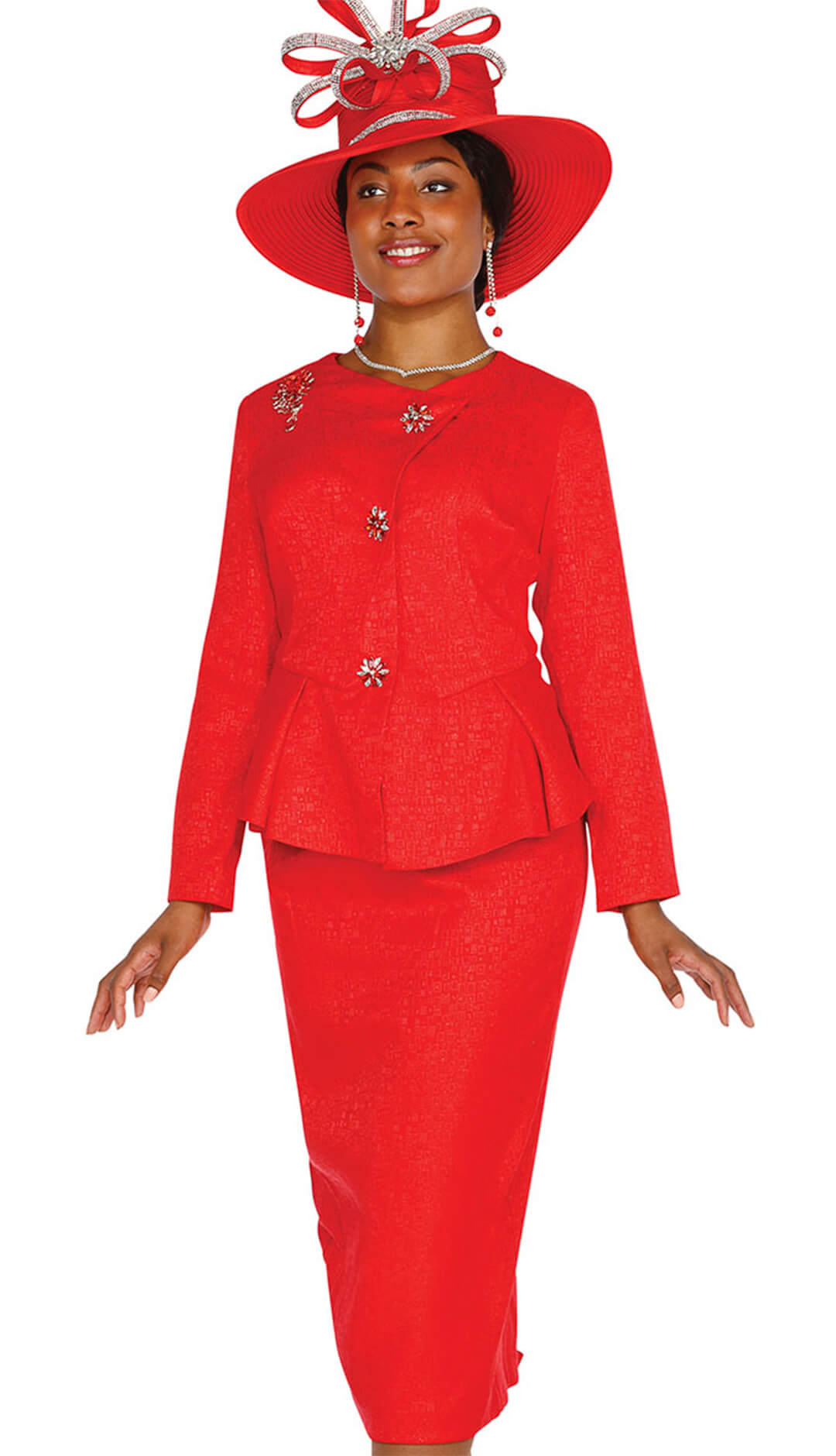 Women red church clearance suits