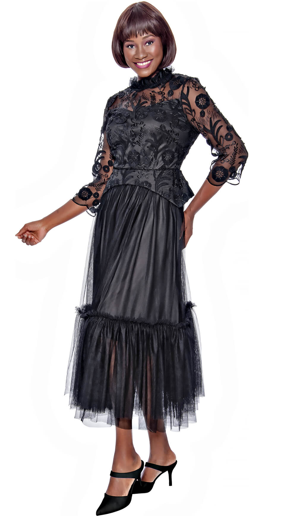 Terramina Dress 7146-BLK Size 8-24