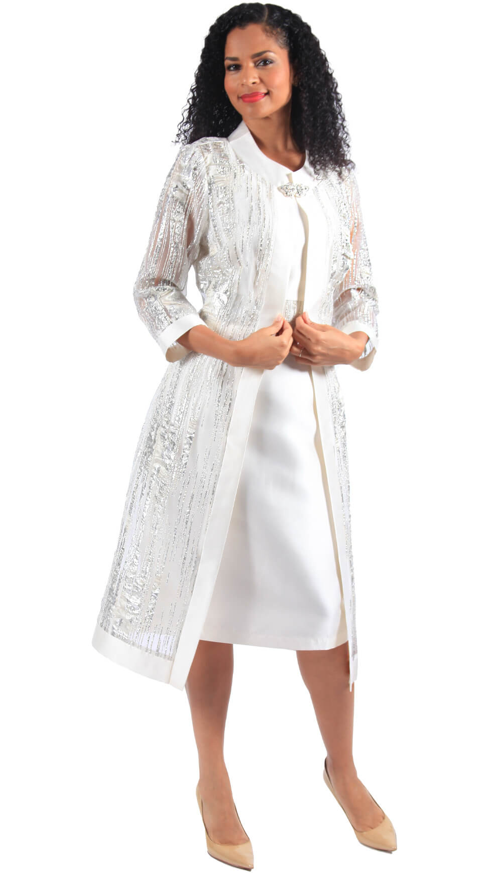 Diana 2 Piece Brocade Dress & Jacket 8656-IV Size 8-24