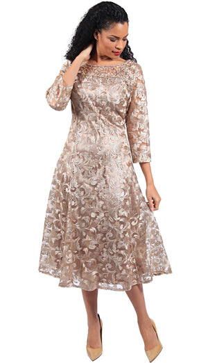 Diana 1 Piece Brocade Dress 8706 Size 8-24