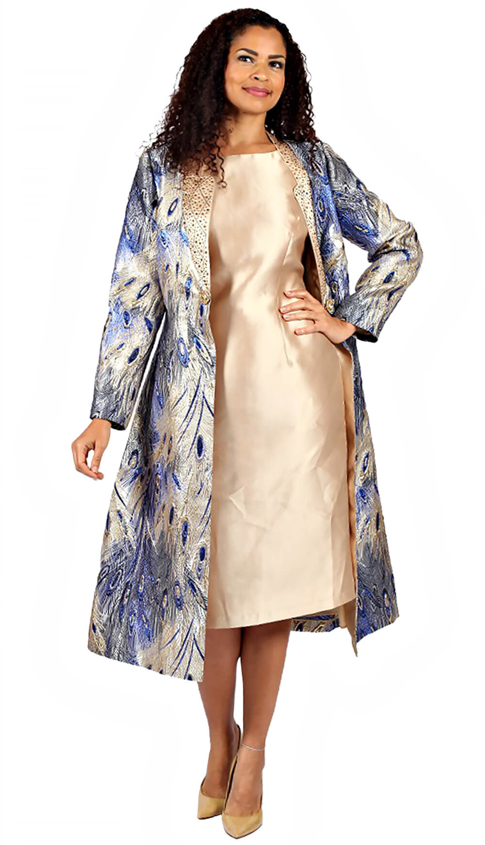 Diana 2 Piece Brocade Dress & Jacket 8745-RY Size 8-24
