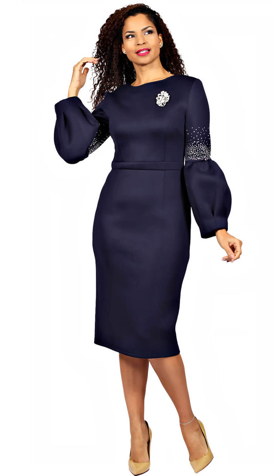 Diana 1 Piece Scuba Dress 8850-BLK Size 8-24