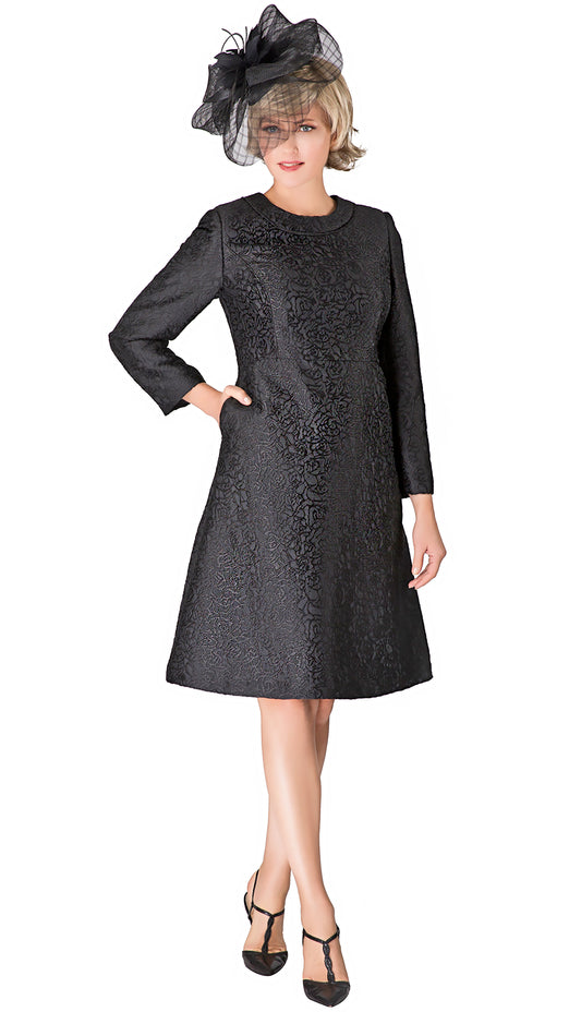 Giovanna 1 Piece Dress D1521-BLK Size 10-24W