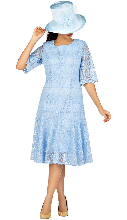 Giovanna 1 Piece Lace Dress D1541-BLU Size 8-26W