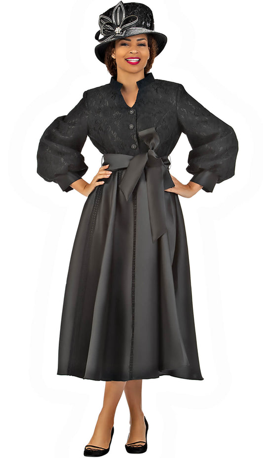 Giovanna 1 Piece Dress D1657-BLK Size 10-24W