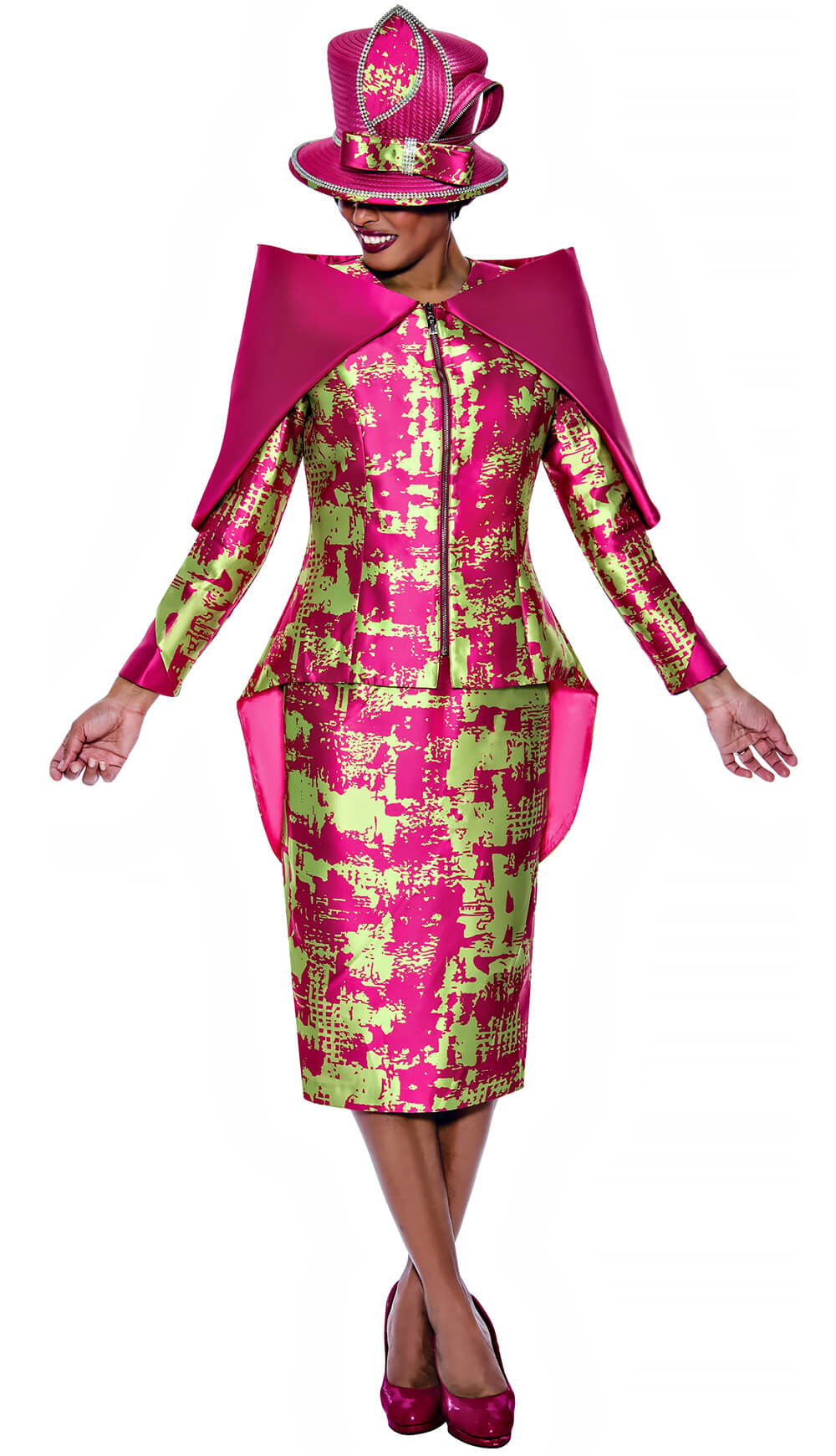 GMI 2 Piece Skirt Suit 10172-PL Size 8-30W