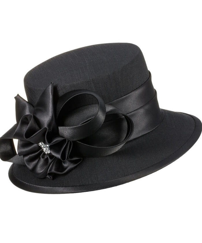 Giovanna Fabric Covered Hat HM944-BK
