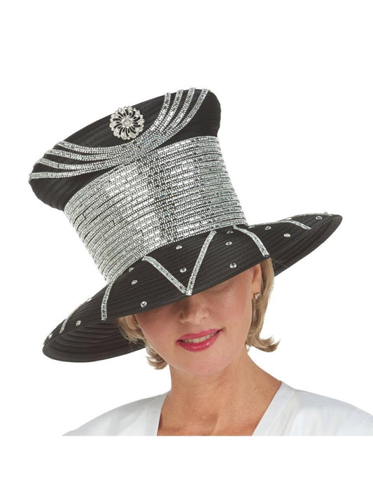 Feather Bow Metallic Turn Up Hat 331744 Black - Fit Rite Fashions – fitrite  fashions