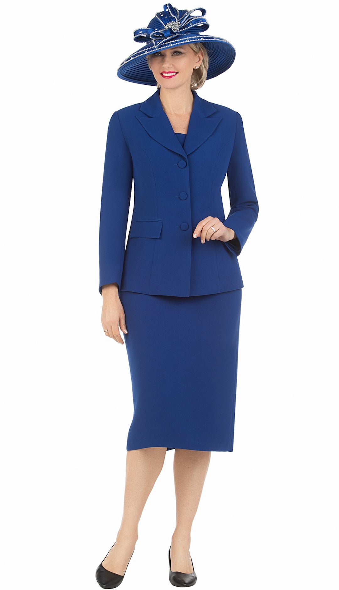 Giovanna 2 Piece Skirt Suit 0655-ROY Size 8-24W