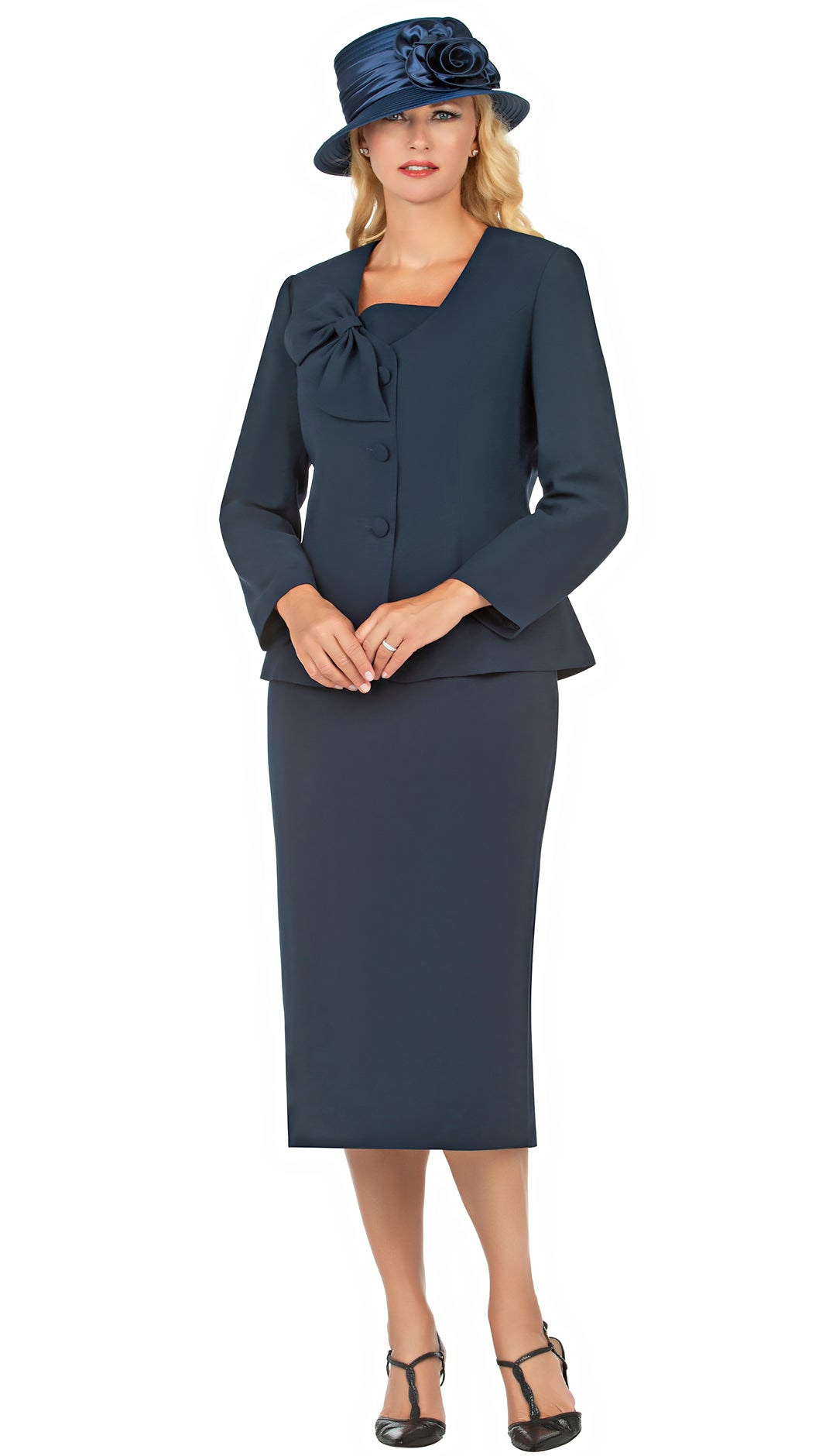Giovanna Skirt Suit 0653-NV Size 10-22W