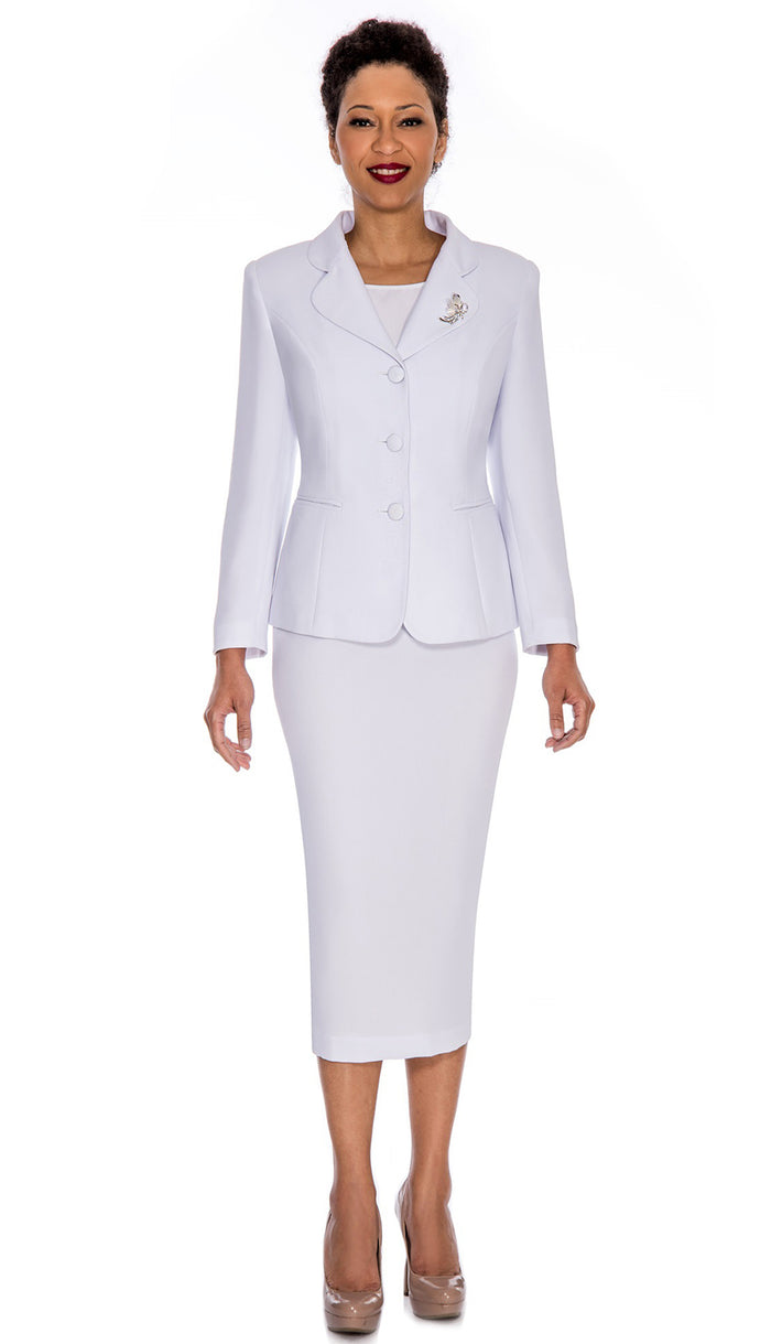 Giovanna Skirt Suit 0710-WH Size 8-24W