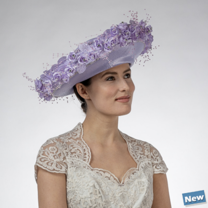 Rose Wreath Profile Poly Hat 301920