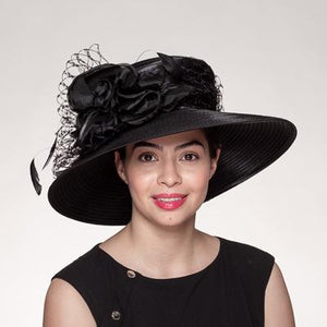 Women's Hat, Church Hat, Satin Ribbon Hat