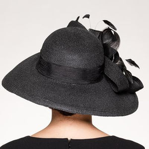Metallic Wide-Brimmed Hat 331881 Black