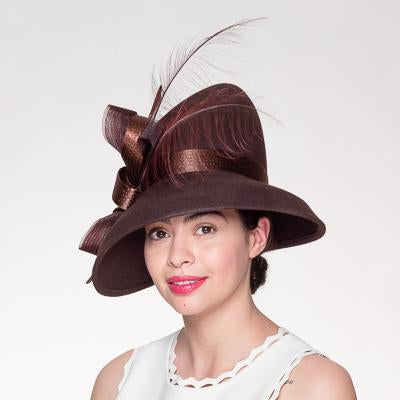 Women's Hat, Church Hat, Felt Hat