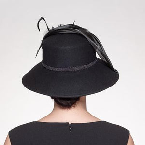 Crinoline Bow Wool Felt Hat 400803 Black