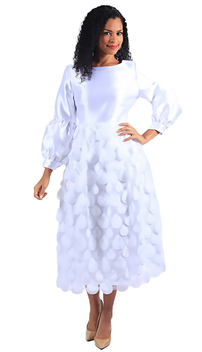 Diana 1 Piece Dress 8616-WH Size 10