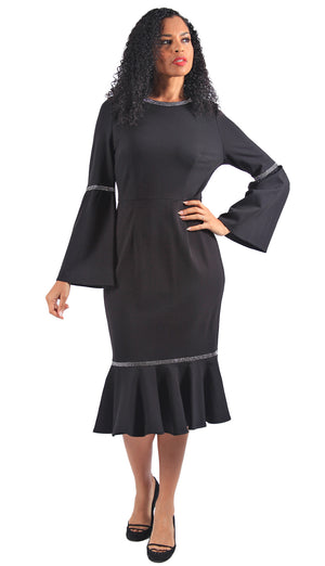 Diana 1 Piece Dress 8651-BK Size 8-24