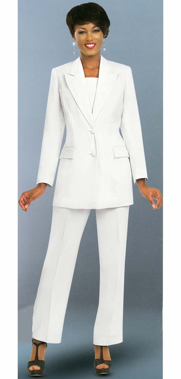 Benmarc Executive Pant Suit 10499-WH Size 8