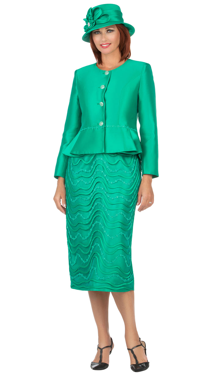 Giovanna 2 Piece Skirt Suit G1156-EM Size 10-24W