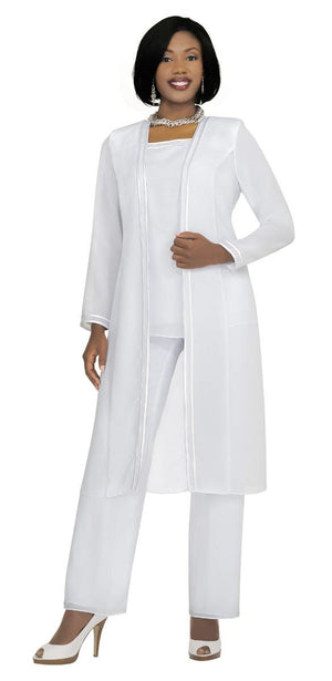 Misty Lane- Pants Suit-13062-white