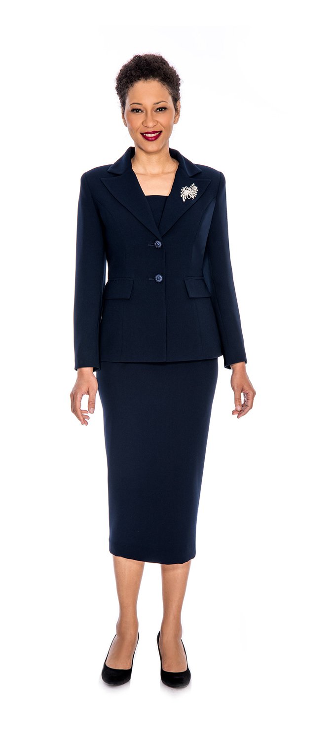 Giovanna Skirt Suit 0710-NV Size 8-26W